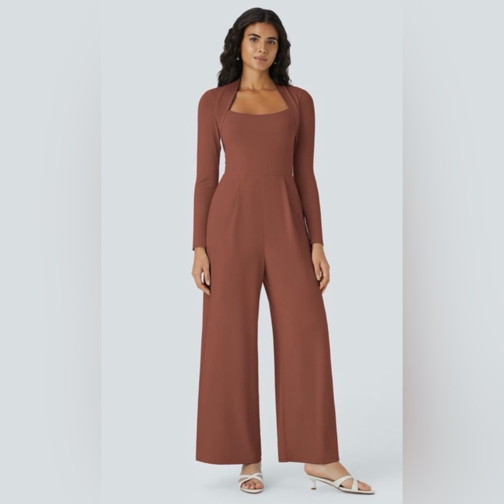New Halara spice long sleeve jumpsuit sz M